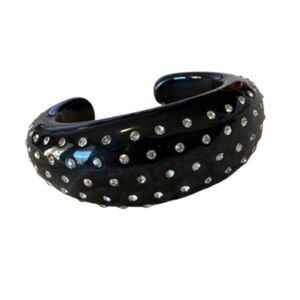 J. Crew Black Crystal Cuff Bracelet